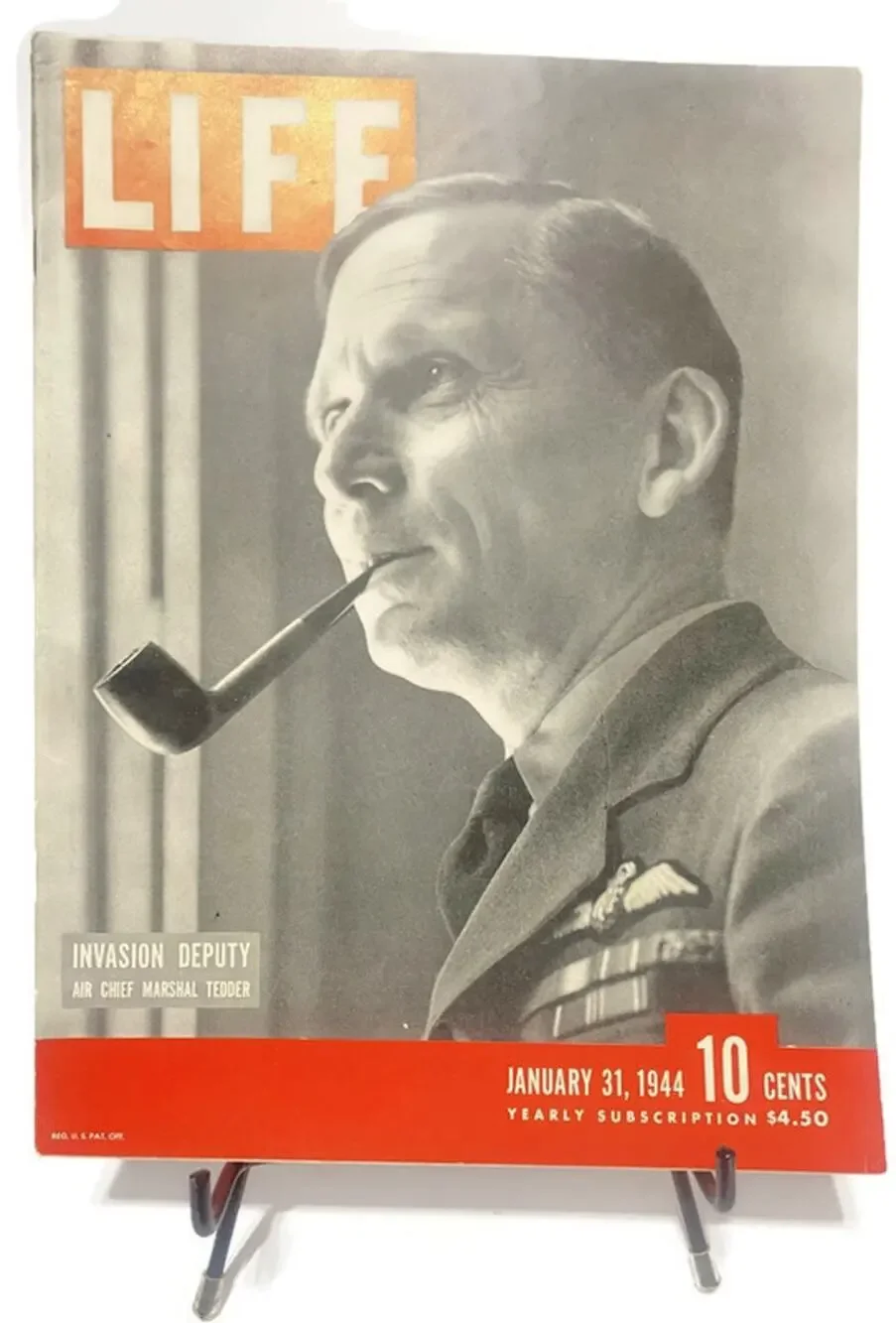 LIFE Magazine January 31 1944 Invasion Deputy Air Chief Marshal Tedder WWII